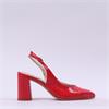 Wonders Vilma Slingback Block Heel - Red Patent